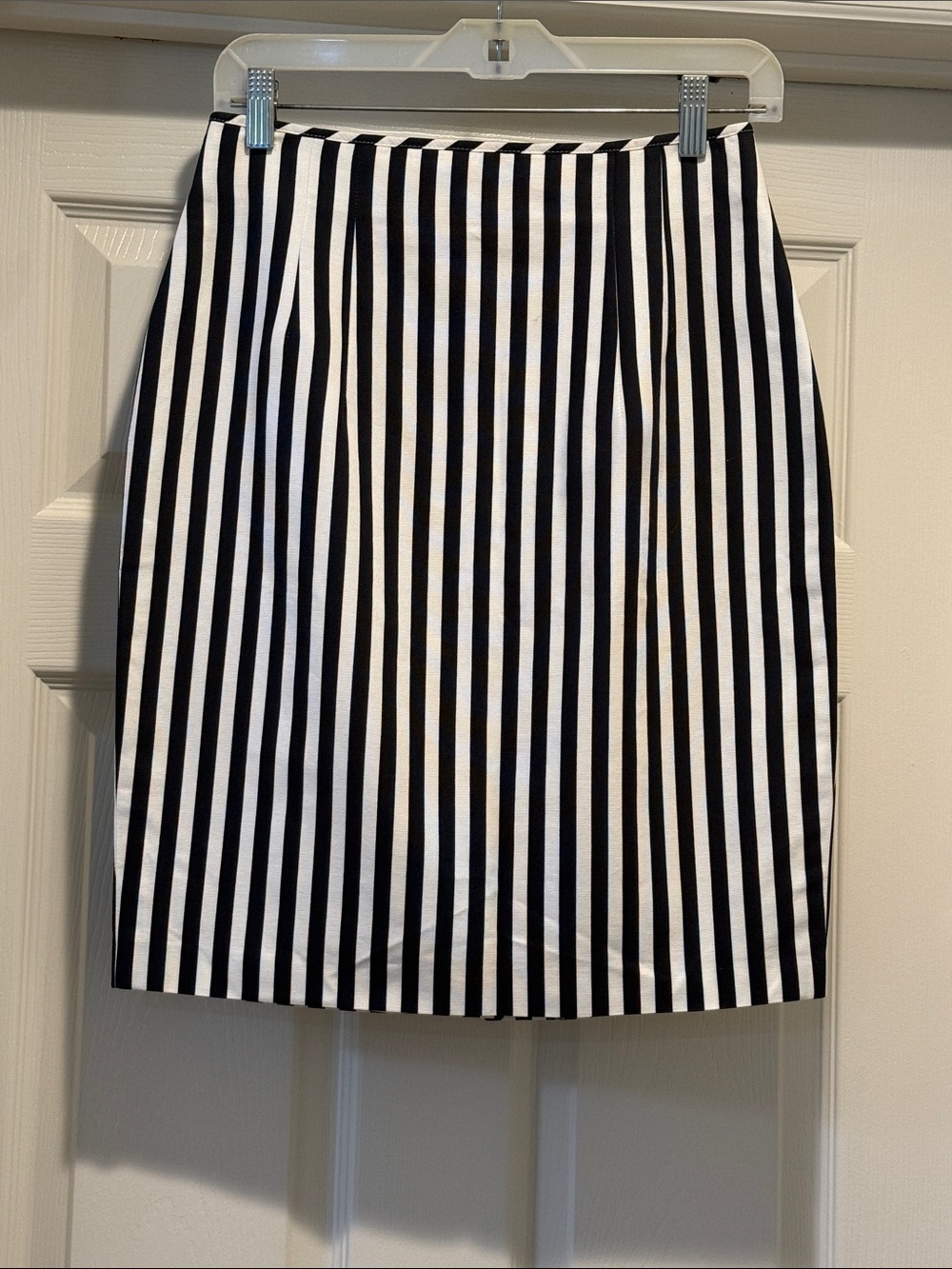 Sexy Black White Stripe Polished Short Pencil Skirt 28" waist Summer Date Night